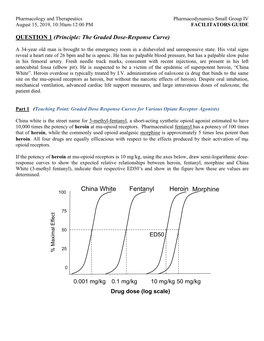 QUESTION 1 (Principle: the Graded Dose-Response Curve)