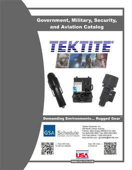 Government, Military, Security, and Aviation Catalog