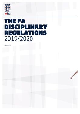 The FA Disciplinary Regulations 2019/2020