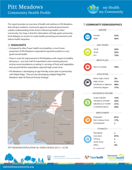 Pitt Meadows Community Health Profile