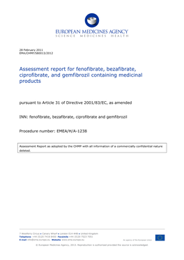 Fenofibrate, Bezafibrate, Ciprofibrate and Gemfibrozil Procedure Number