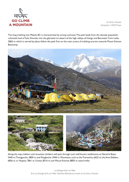 The Long Trekking Into Makalu BC Is Characterized by Strong Contrasts