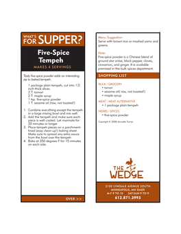 Five-Spice Tempeh