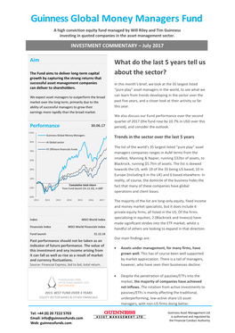 Guinness Global Money Managers Fund