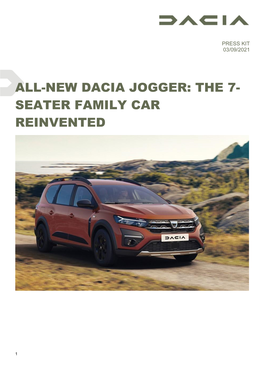 All-New Dacia Jogger: the 7- Seater Family Car Reinvented