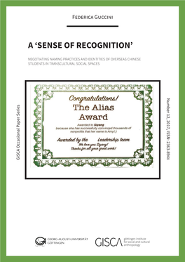 A 'Sense of Recognition'