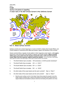 Surface Circulation & Upwelling