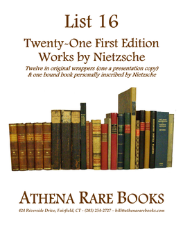 Twenty-One First Edition Works by Nietzsche