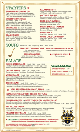 Salads Soups Starters