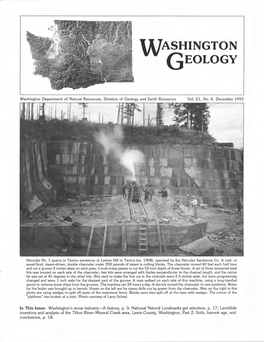 Washington Geology, V, 21, No. 4, December 1993