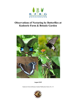 Observations of Nectaring by Butterflies at KFBG