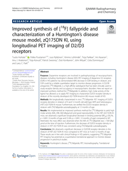 Improved Synthesis of [18F] Fallypride and Characterization of A