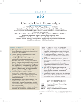 Cannabis Use in Fibromyalgia M