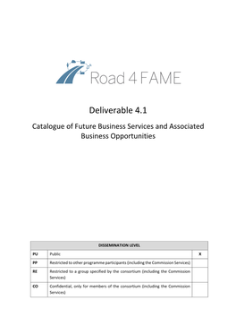 Road4fame Catalogue of Business Models