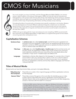 CMOS for Musicians