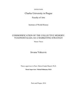 Yugonostalgia As a Marketing Strategy