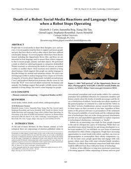 Social Media Reactions and Language Usage When a Robot Stops Operating