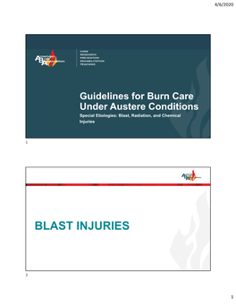 Blast Injuries