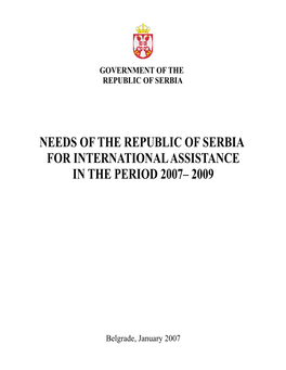 Needs of the RS for Intl Assistance 2007 2009.Pdf