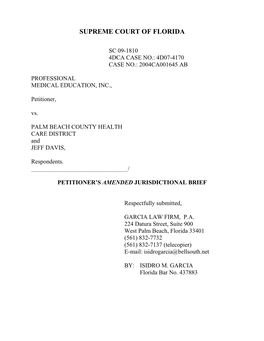 SC09-1810 Jurisdictional Initial Brief