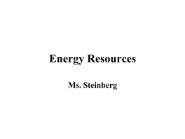 Notes on Energy Resources.Pdf