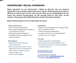 Meldalsbanken Sommerjobb