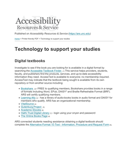 Technology to Support Your Studies