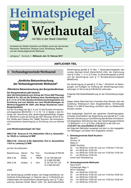 Heimatspiegel Wethautal - Amtlicher Teil 2 · Nr