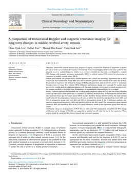 A Comparison of Transcranial Doppler and Magnetic Resonance Imaging