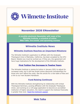 November 2020 Enewsletter