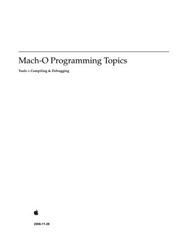 Mach-O Programming Topics