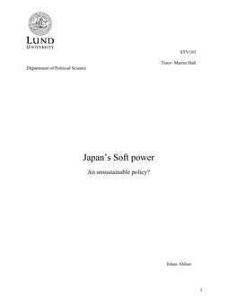 Japan's Soft Power