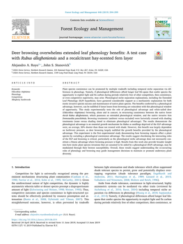 Deer Browsing Overwhelms Extended Leaf Phenology Benefits: a Test Case