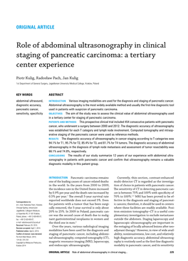 Role of Abdominal Ultrasonography in Clinical Staging of Pancreatic Carcinoma: a Tertiary Center Experience