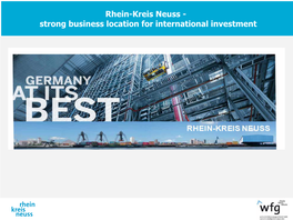 Rhein-Kreis Neuss - Strong Business Location for International Investment 2