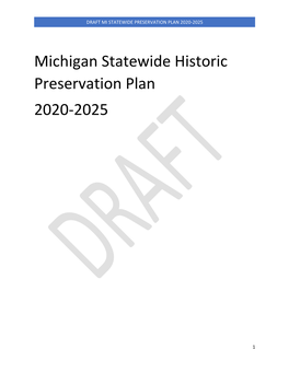 Michigan Statewide Historic Preservation Plan 2020-2025