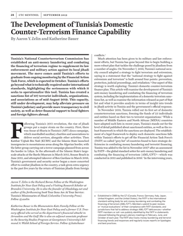 The Development of Tunisia's Domestic Counter-Terrorism