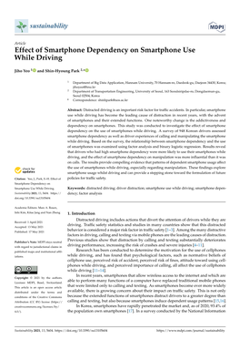 Effect of Smartphone Dependency on Smartphone Use While Driving