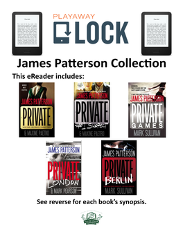James Patterson Collection This Ereader Includes