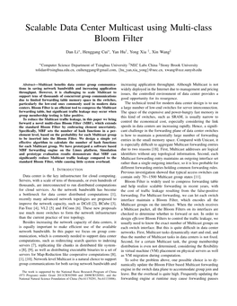 Scalable Data Center Multicast Using Multi-Class Bloom Filter