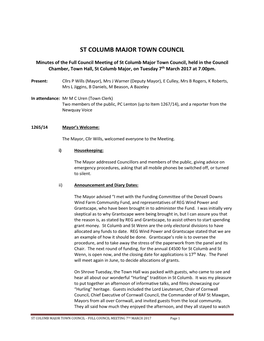 St Columb Major Town Council