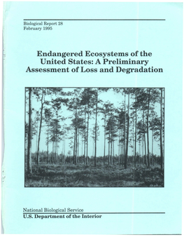 Endangered Ecosystems of the United States: a Preliminary Assessment of Loss and Degradation