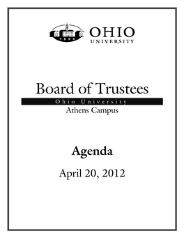 Board of Trustees Ohio University Athens Campus