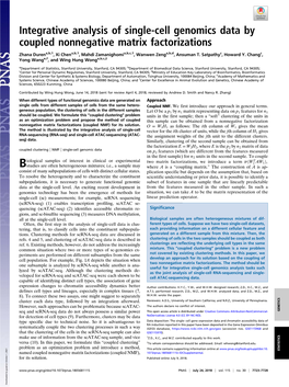 Integrative Analysis of Single-Cell Genomics Data by Coupled Nonnegative Matrix Factorizations