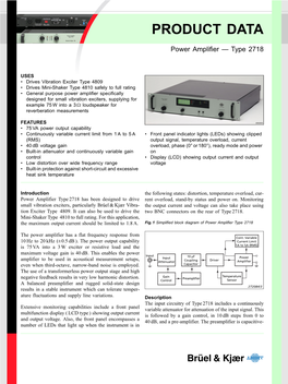 Product Data: Power Amplifier