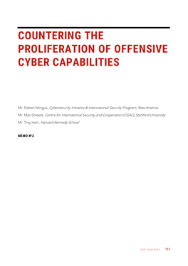 Countering the Proliferation of Offensive Cyber Capabilities