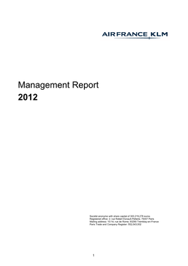 Management Report 2012