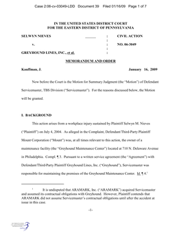 It Is Undisputed That ARAMARK, Inc. (“ARAMARK”) Acquired Servicemaster and Assumed Its Contractual Obligations with Greyhound