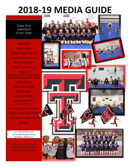 Texas Tech University Stunt Team