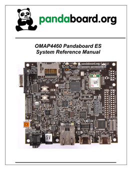 OMAP4460 Pandaboard ES System Reference Manual